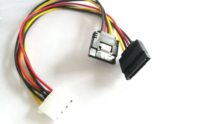 میٹل لیچ کے ساتھ دوہری SATA 15 پین پر 4pin Molex